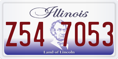 IL license plate Z547053