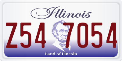 IL license plate Z547054