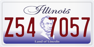 IL license plate Z547057