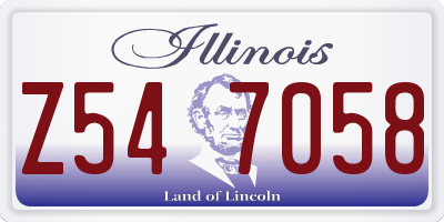 IL license plate Z547058