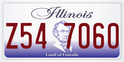 IL license plate Z547060