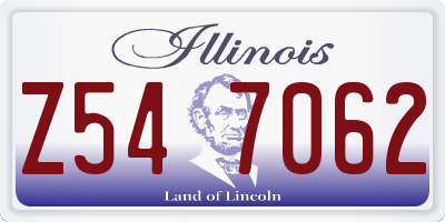 IL license plate Z547062