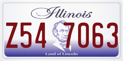 IL license plate Z547063