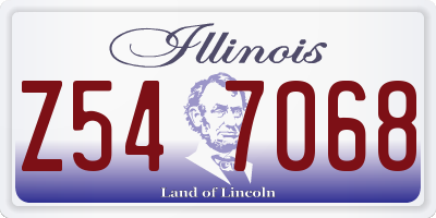 IL license plate Z547068