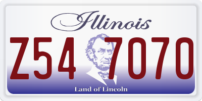 IL license plate Z547070