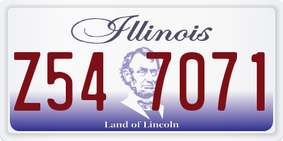 IL license plate Z547071