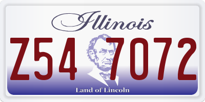 IL license plate Z547072