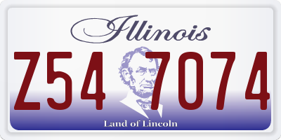 IL license plate Z547074