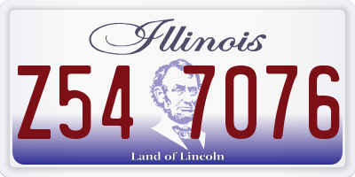 IL license plate Z547076