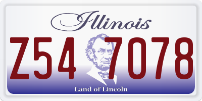 IL license plate Z547078