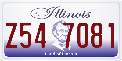 IL license plate Z547081