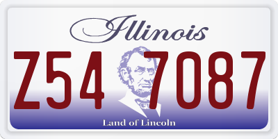 IL license plate Z547087