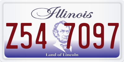 IL license plate Z547097