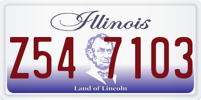 IL license plate Z547103