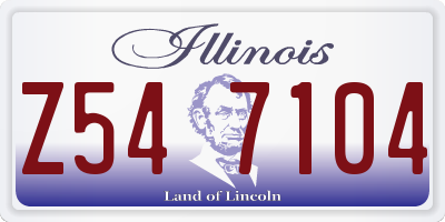 IL license plate Z547104