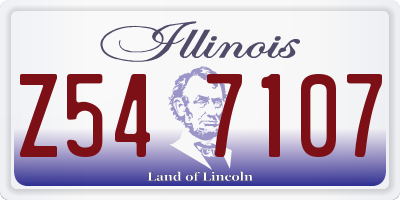 IL license plate Z547107