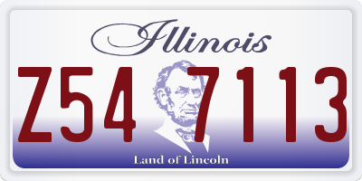 IL license plate Z547113