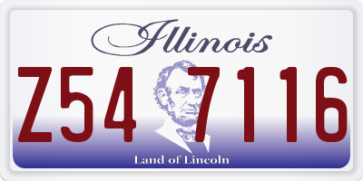 IL license plate Z547116