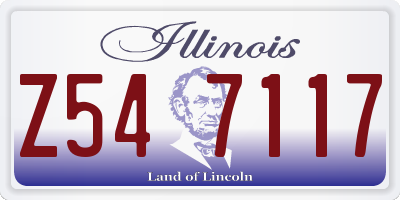 IL license plate Z547117