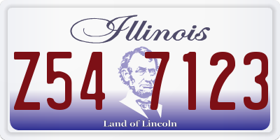 IL license plate Z547123