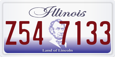 IL license plate Z547133