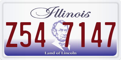IL license plate Z547147