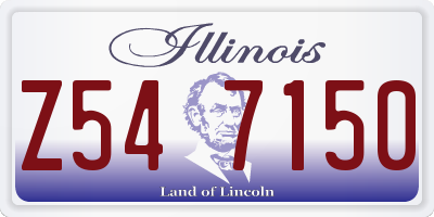 IL license plate Z547150