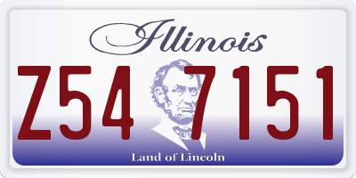 IL license plate Z547151
