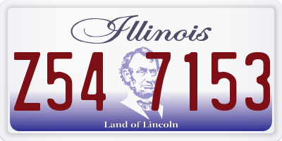 IL license plate Z547153
