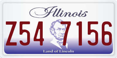 IL license plate Z547156