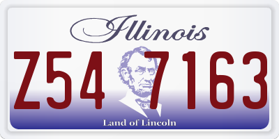 IL license plate Z547163