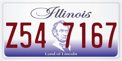 IL license plate Z547167