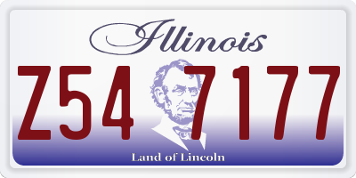 IL license plate Z547177