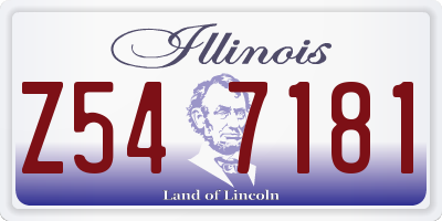 IL license plate Z547181