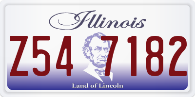 IL license plate Z547182