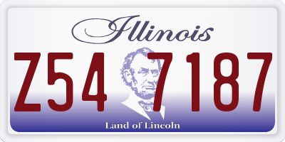 IL license plate Z547187