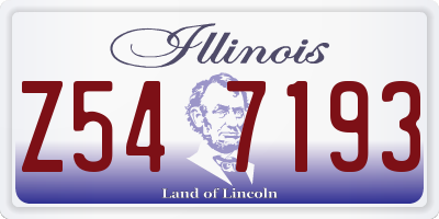 IL license plate Z547193