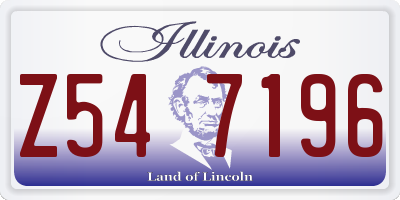 IL license plate Z547196