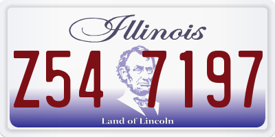 IL license plate Z547197