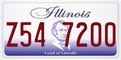 IL license plate Z547200