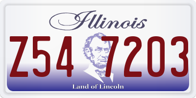 IL license plate Z547203