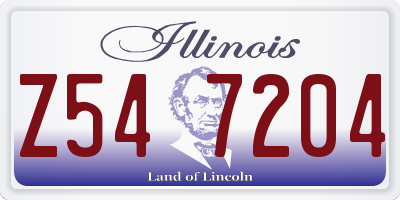 IL license plate Z547204