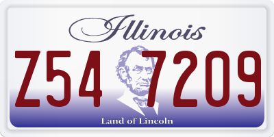 IL license plate Z547209