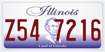 IL license plate Z547216
