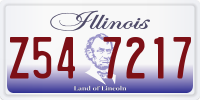 IL license plate Z547217