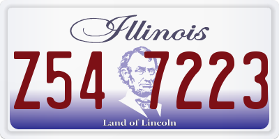 IL license plate Z547223