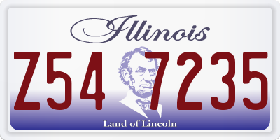IL license plate Z547235