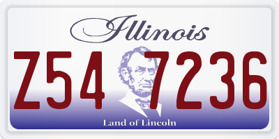 IL license plate Z547236