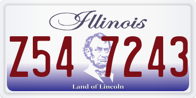 IL license plate Z547243