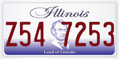 IL license plate Z547253